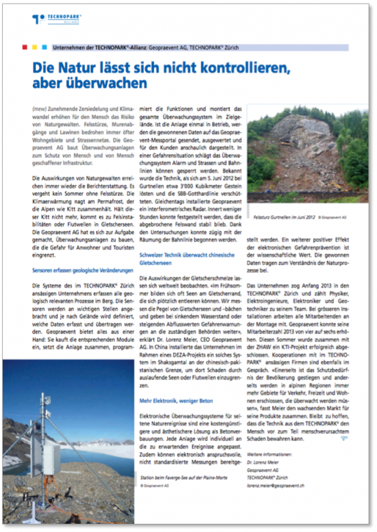 Naturgefahren überwachen