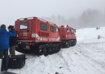 Avalanche alarm system Rigopiano