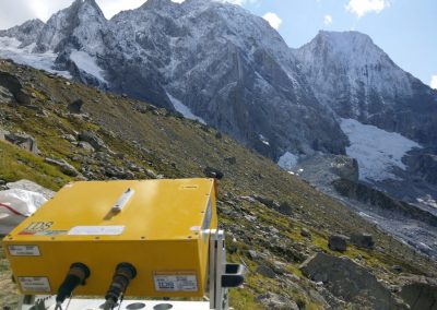 Rock avalanche and debris flow alarm system Bondo