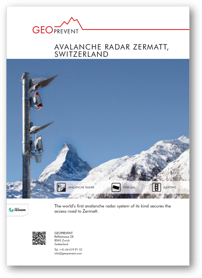 Avalanche radar Zermatt