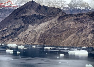 Bergsturzgebiet im Karrat Fjord, Westgrönland