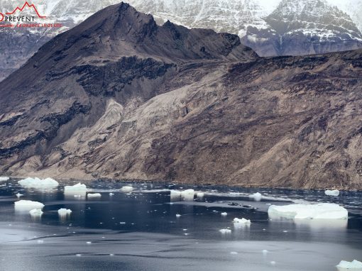 Bergsturzgebiet im Karrat Fjord, Westgrönland