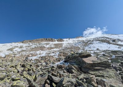Überwachter grosser Block im Hübschhorn-Blockgletscher.